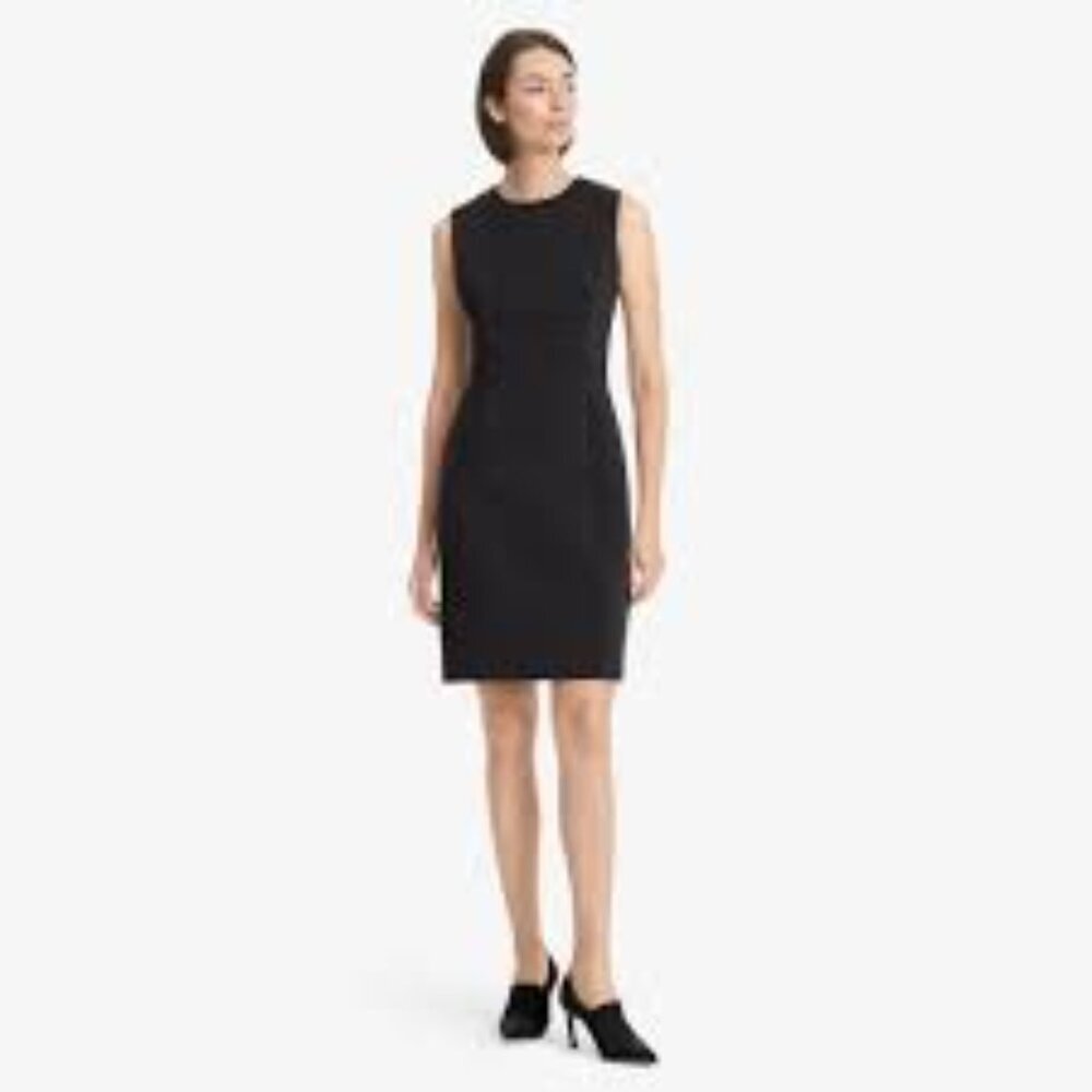 ✅ MM. Lafleur The Shirley in Black Sleeveless Stretch Scuba Sheath Dress 4